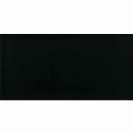APOLLO TILE Black 3 in x 6 in Glass Matte Wall Subway 5 sqft/case, 40PK APLA88091M 3X6A